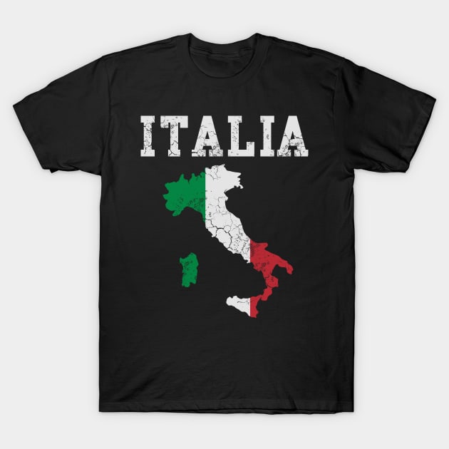 Italia Flag Map Italian Italy Italiano T-Shirt by E